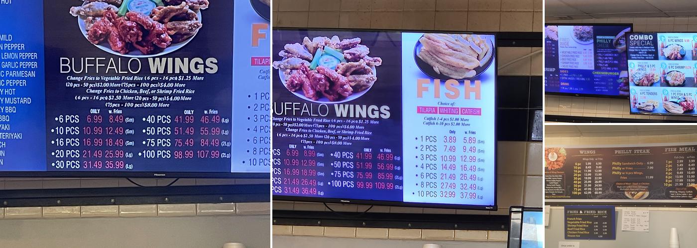 Atown wings Menu