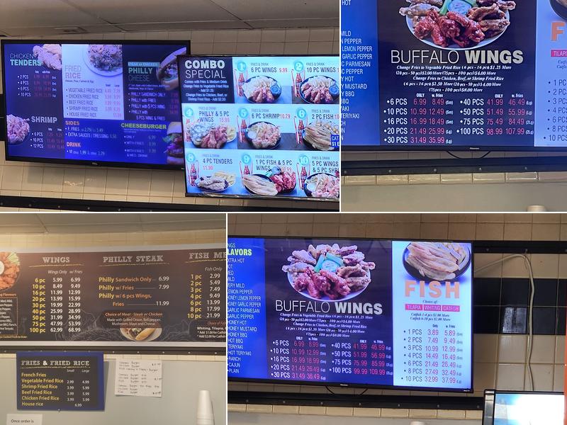 Atown wings Menu
