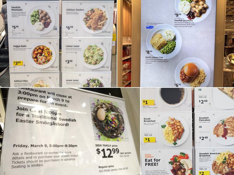 IKEA Restaurant Menu