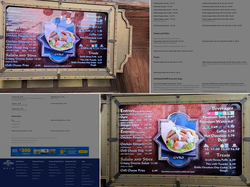 Fire Eater's Grill Menu