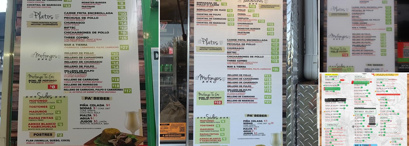 787 Mofongo Menu