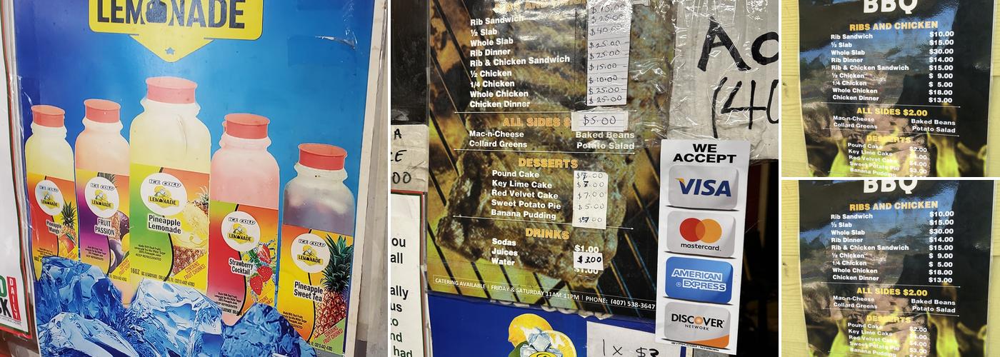 Pete's Famous BBQ Menu