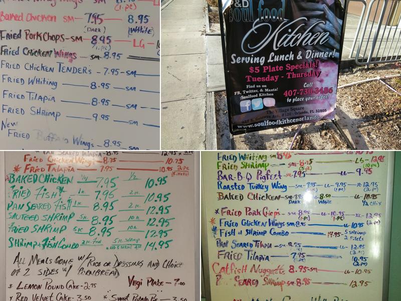 P & D Soulfood Kitchen Inc Menu