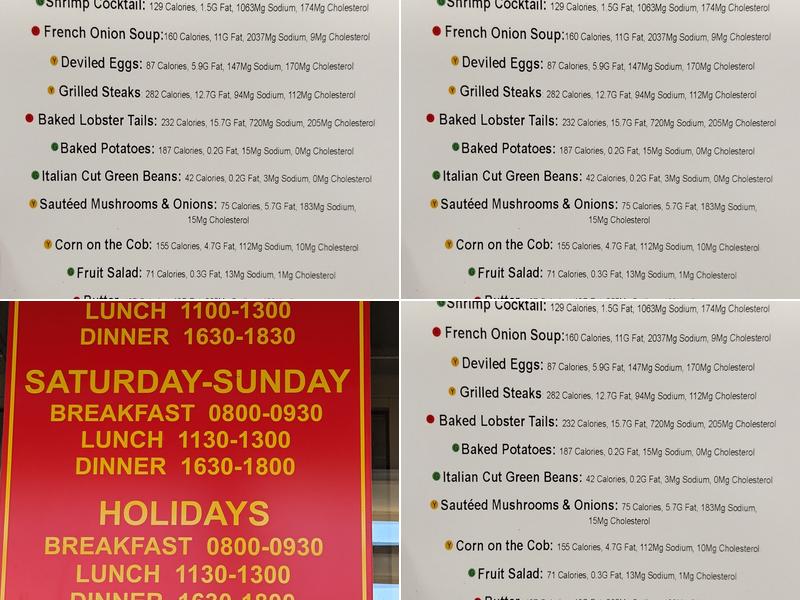 Phelps Messhall Menu