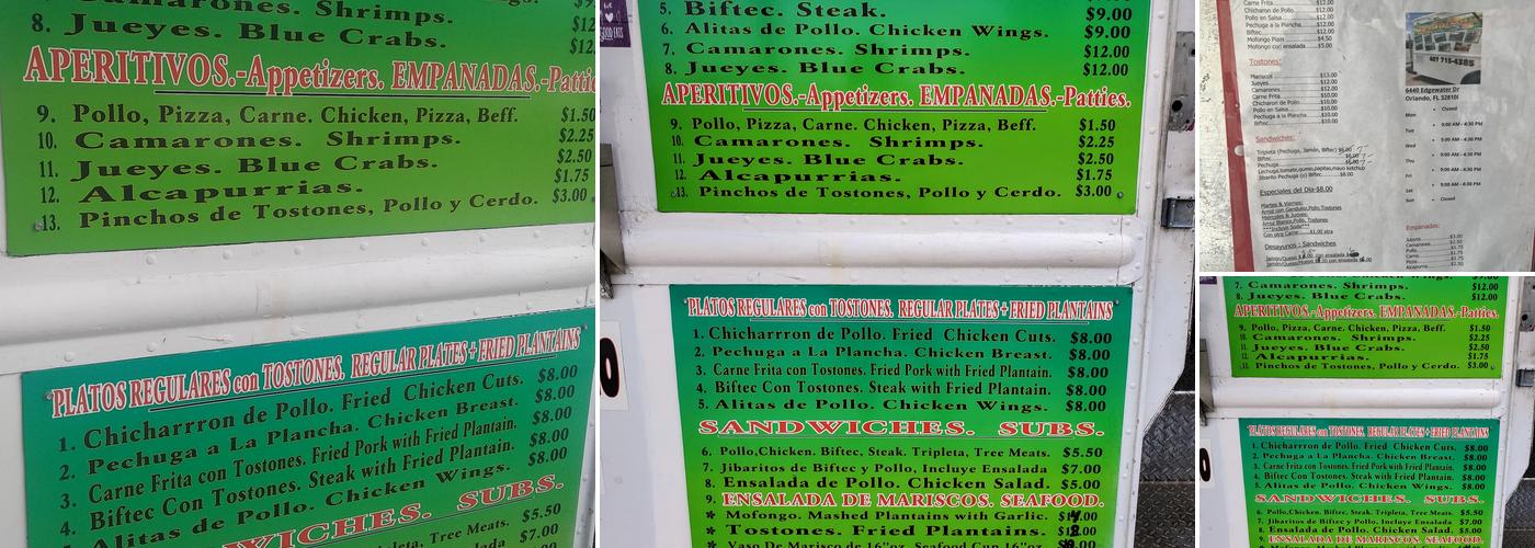 Mr. Mofongo Menu