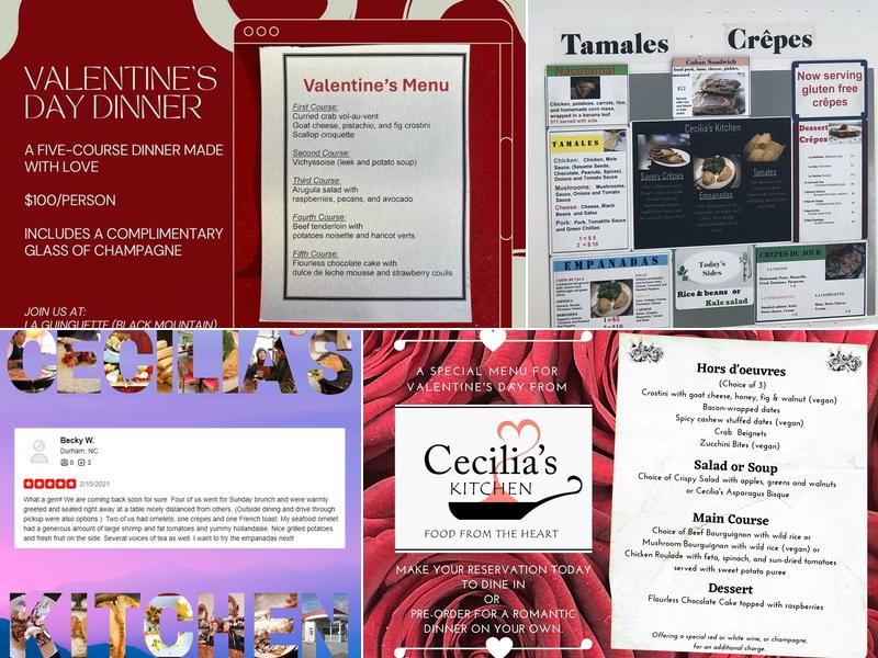Cecilia's Culinary Tour Menu
