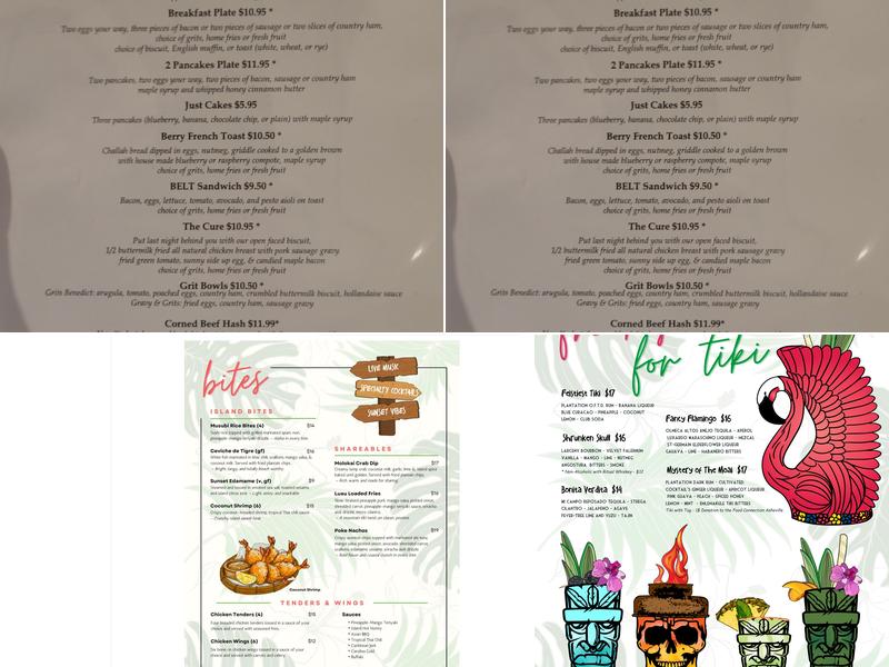 Pillar Kitchen Menu