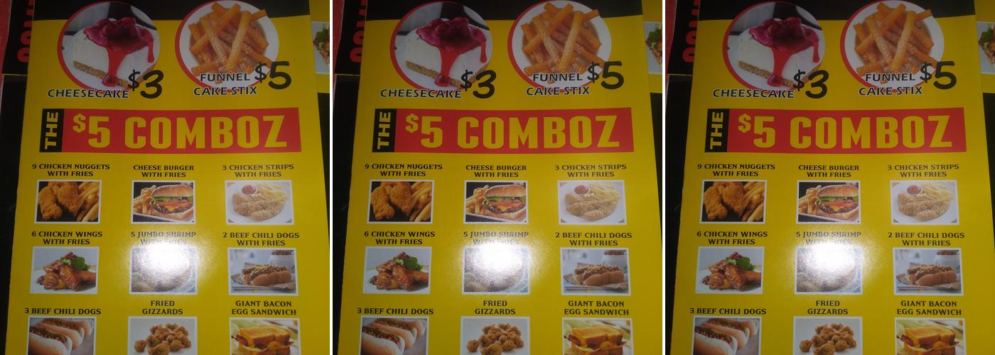 Comboz Menu