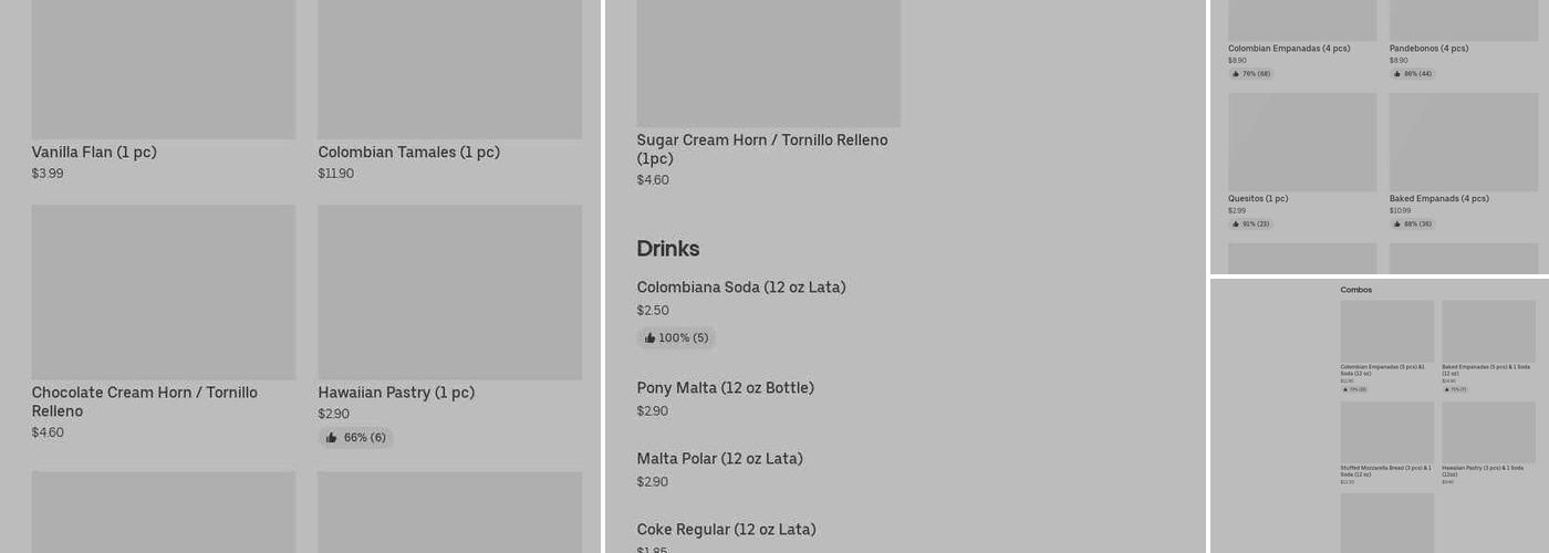 La Villa Bakery Menu