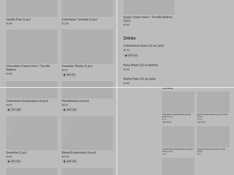 La Villa Bakery Menu