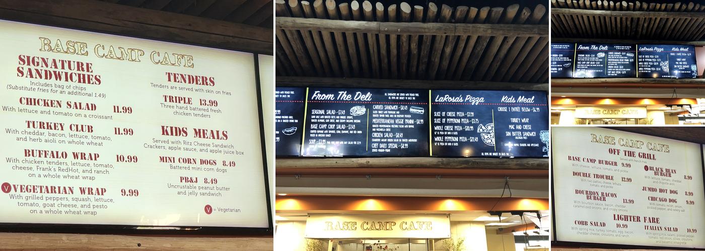 Base Camp Café Menu