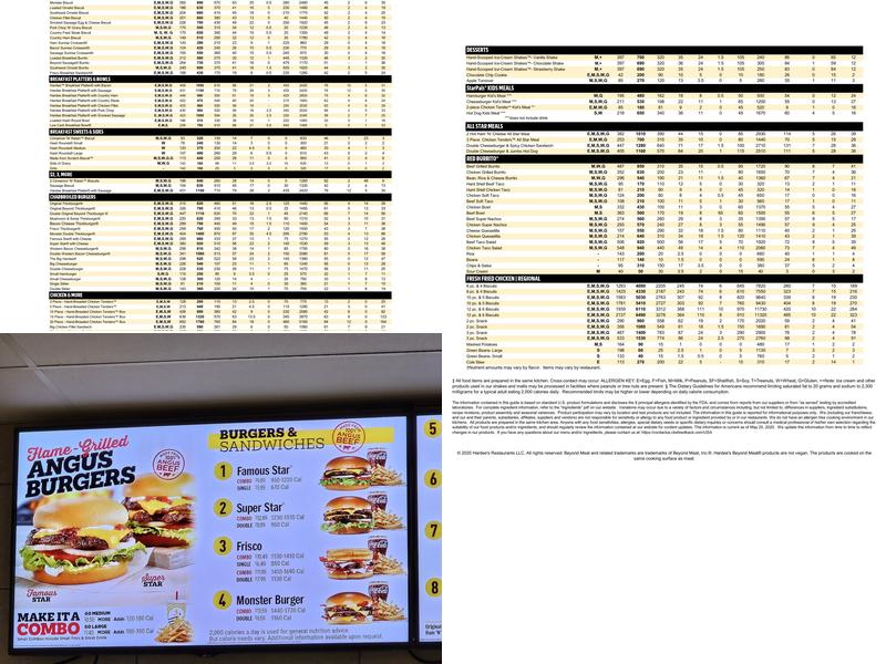 Hardee's Menu