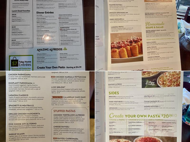 Olive Garden Italian Restaurant Menu