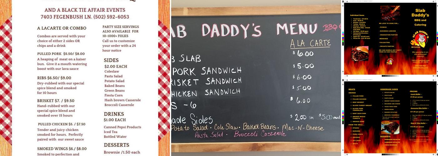 Slab Daddy's BBQ Menu