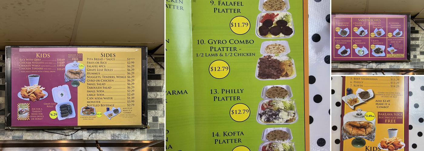 Sam's Gyros Menu