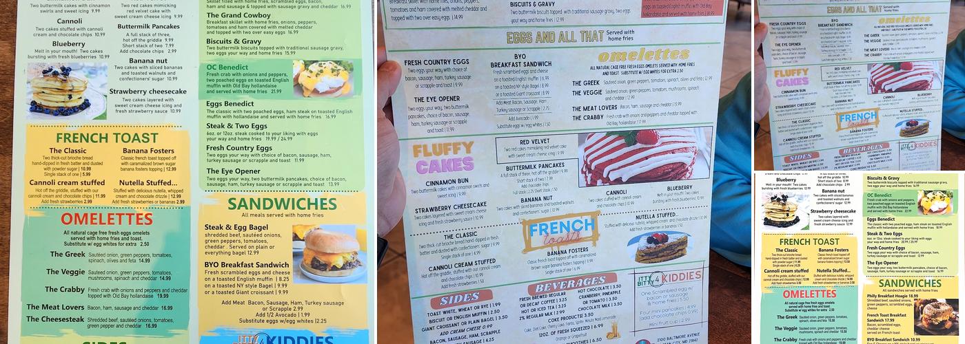 Terrace Restaurant Menu