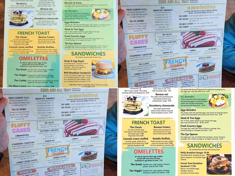 Terrace Restaurant Menu