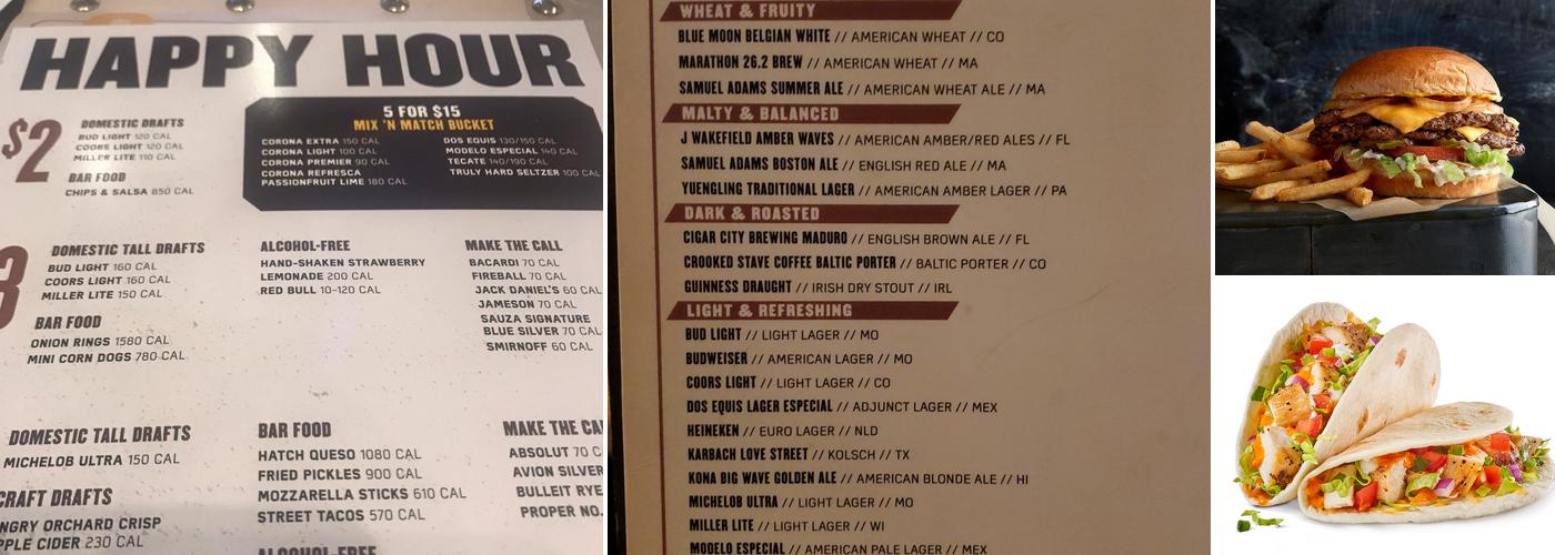 Buffalo Wild Wings Menu