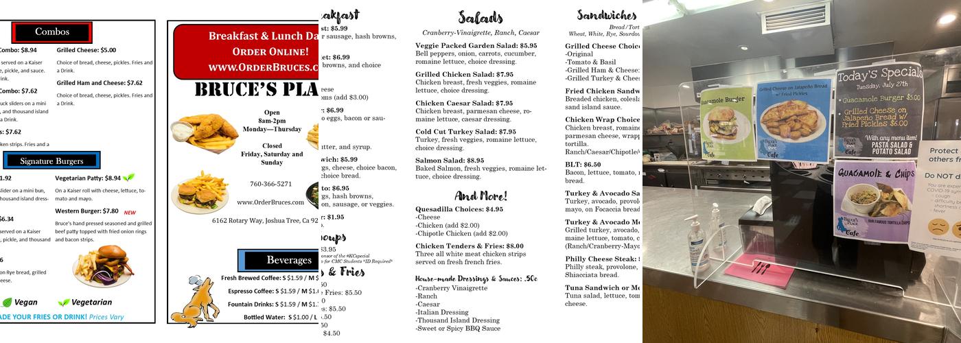 Jorge's (formerly Bruce's Place) Menu