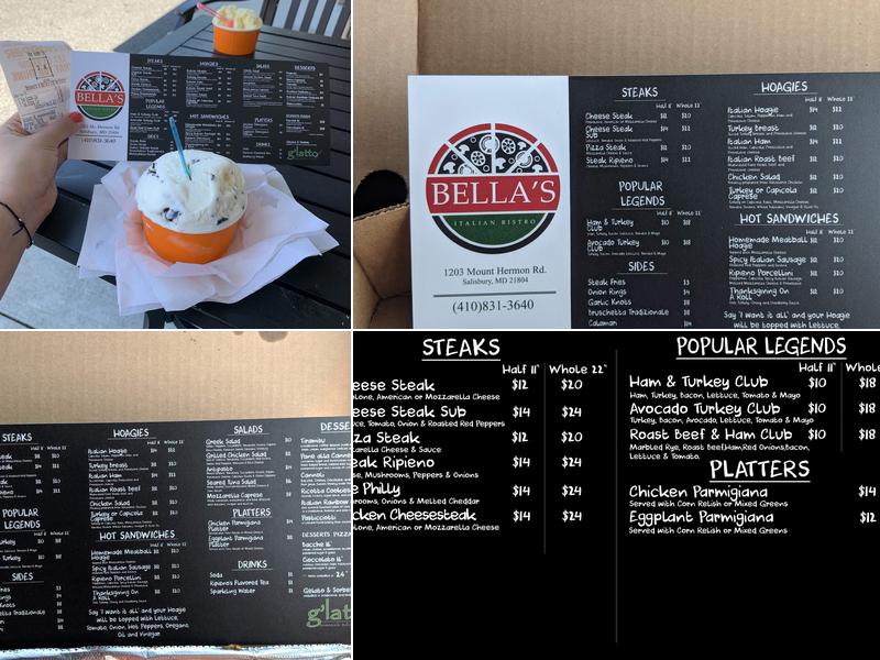 Bella's Italian Bistro Menu