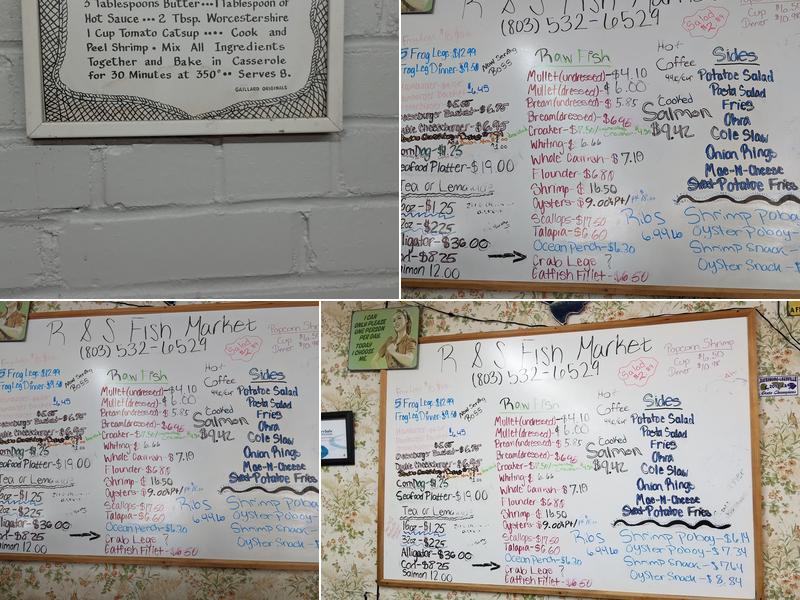 R & S Fish Market & Restaurant Menu