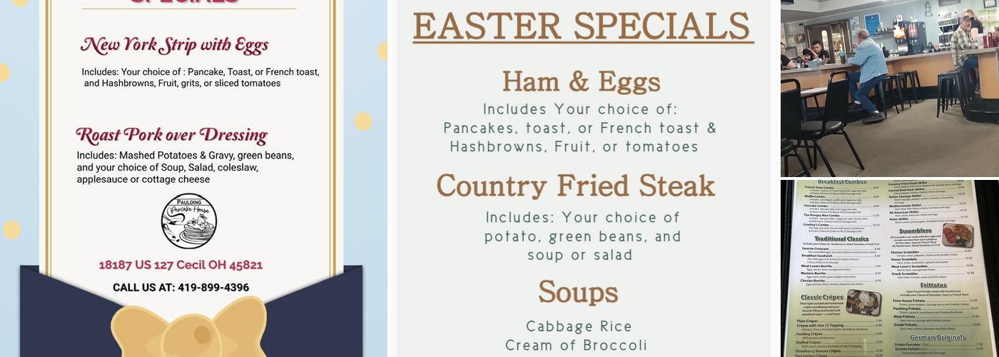 Paulding Pancake House & Restaurant Menu