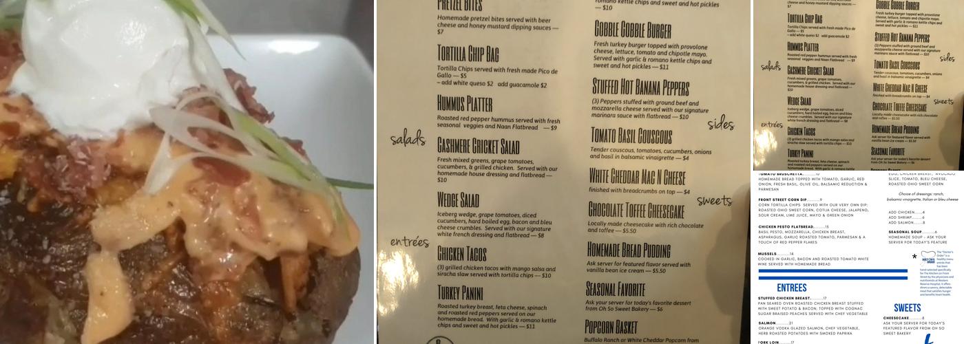 The Kitchen on Front Street Menu