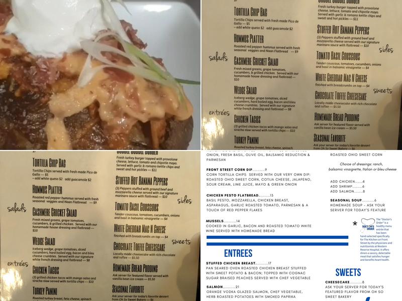 The Kitchen on Front Street Menu