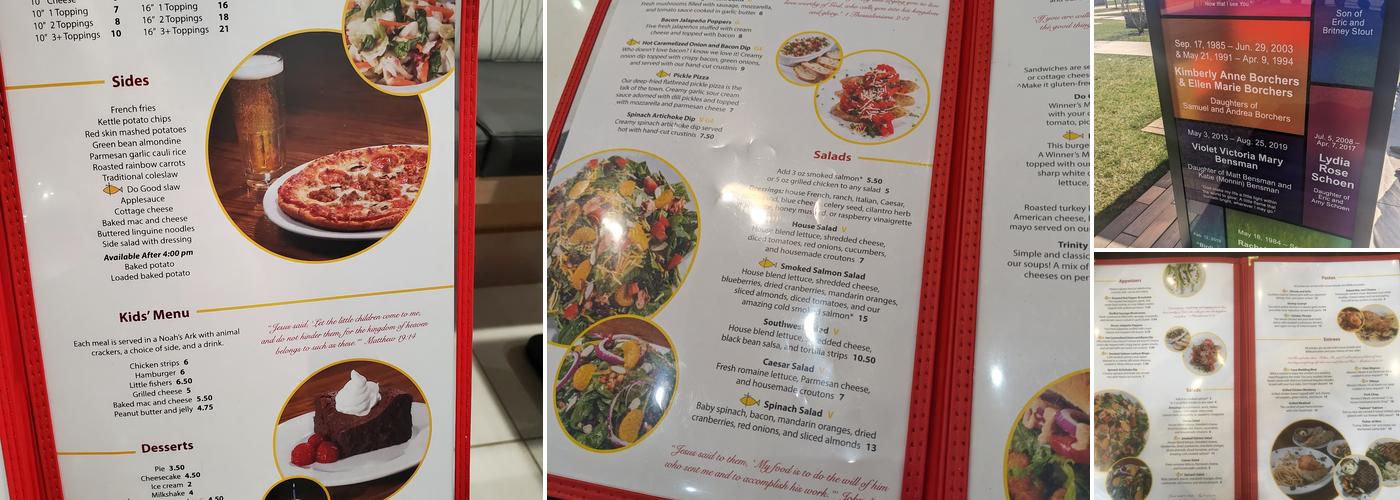 Do Good Restaurant and Ministry Menu