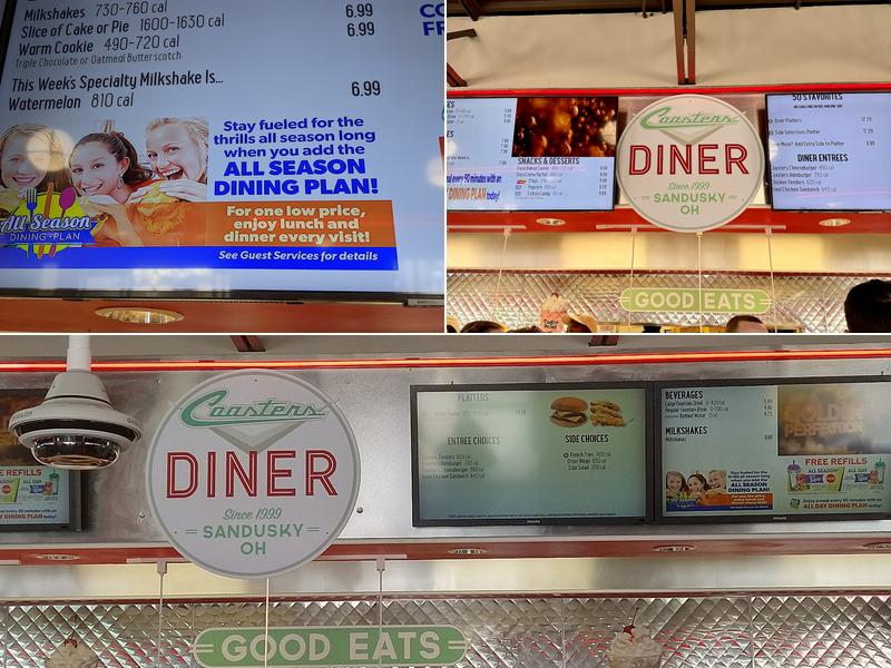 Coasters Diner Menu