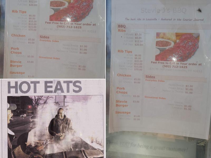 Stevie J's Barbecue Menu