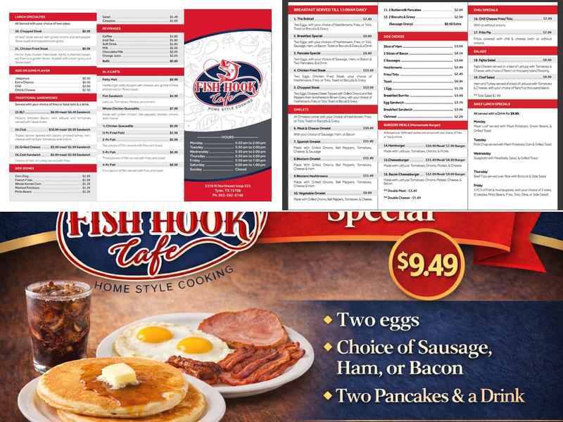 Fish Hook Cafe Menu