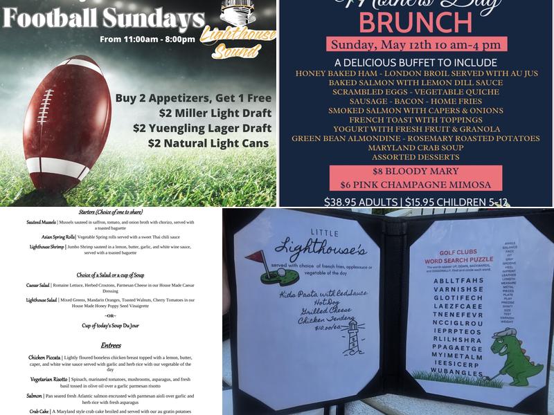 Lighthouse Sound Restaurant Menu