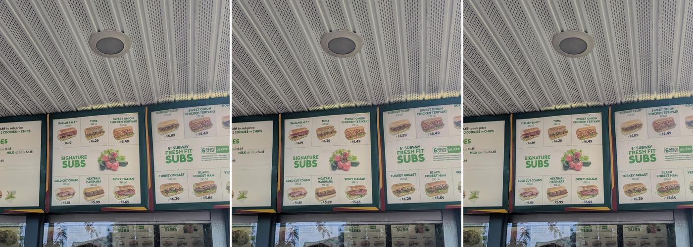 Subway Menu