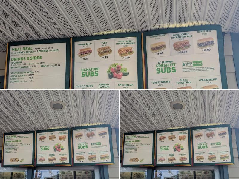 Subway Menu