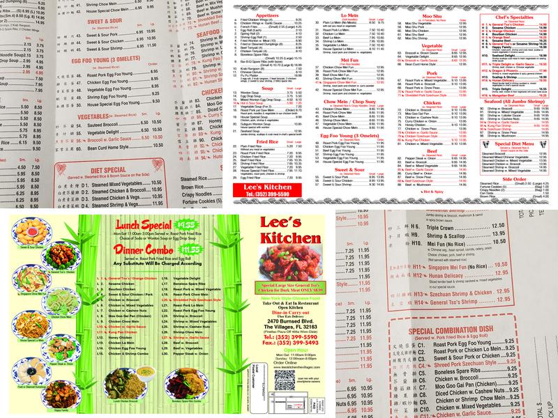 Lee's Kitchen Menu
