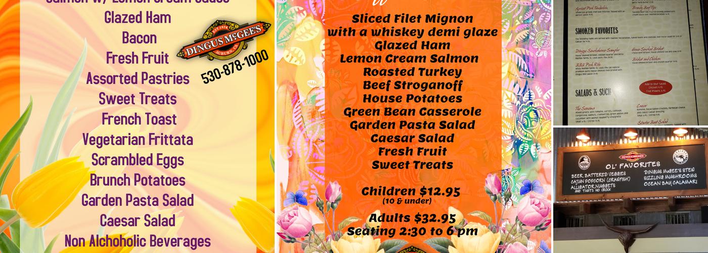 Dingus McGees Roadhouse Menu