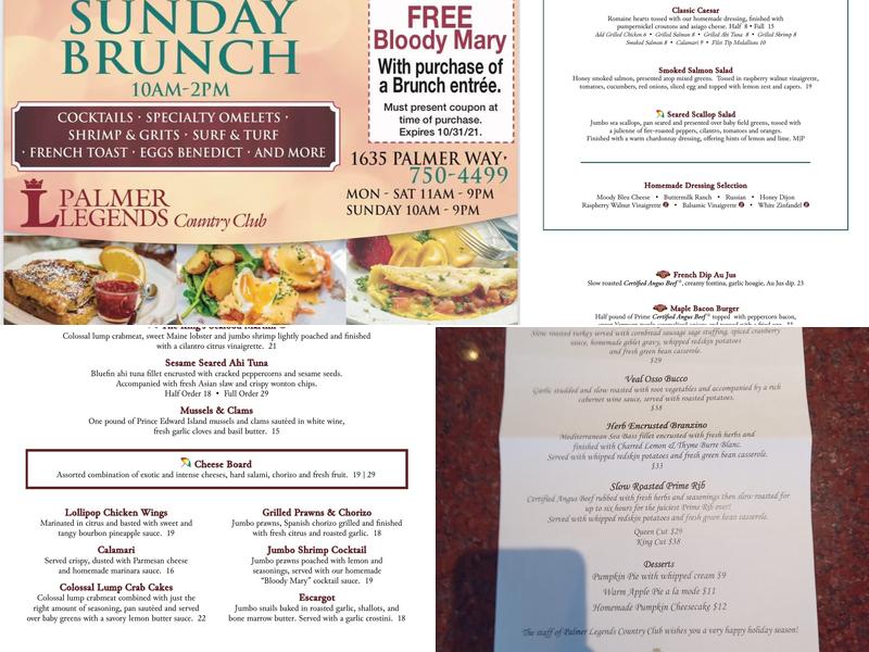 Arnold Palmer Legends Menu