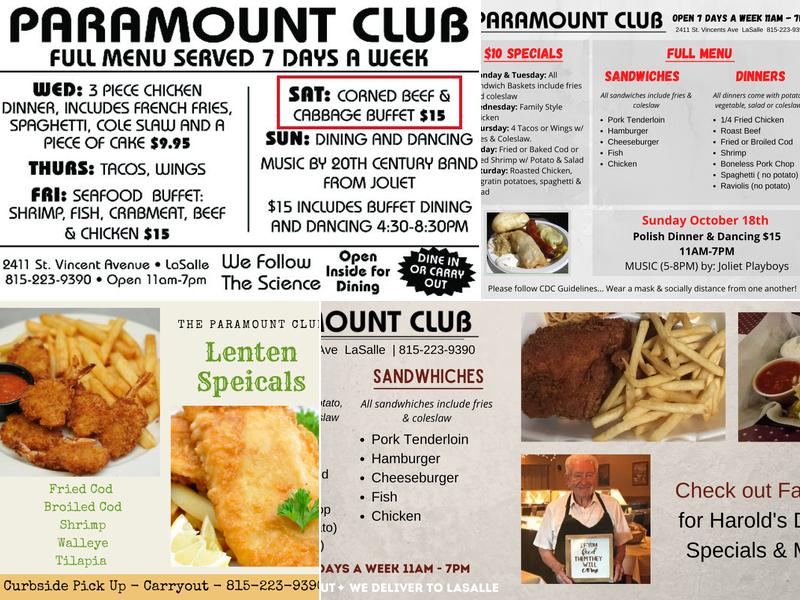 Paramont Catering Hall Menu