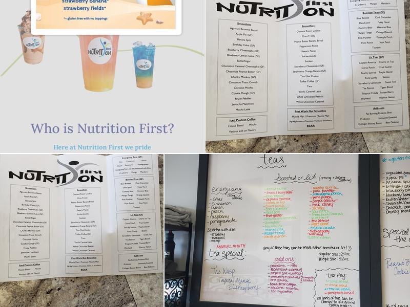 Nutrition First Menu