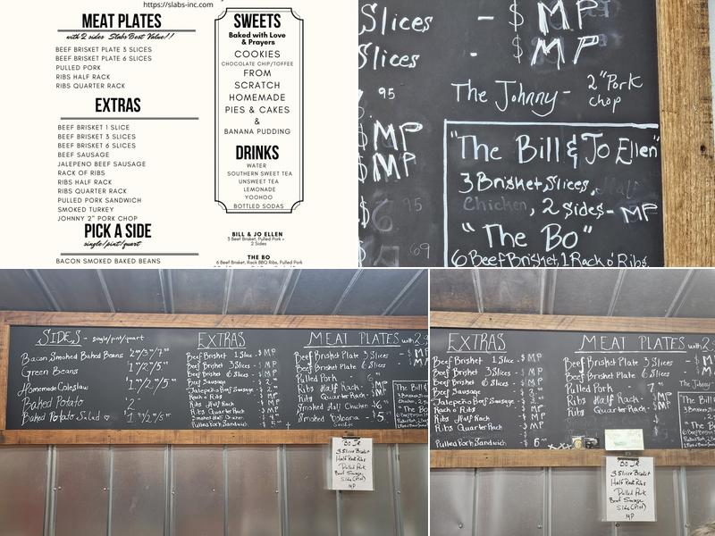 Slabs Menu