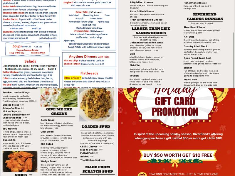 Riverbend Family Dining Menu