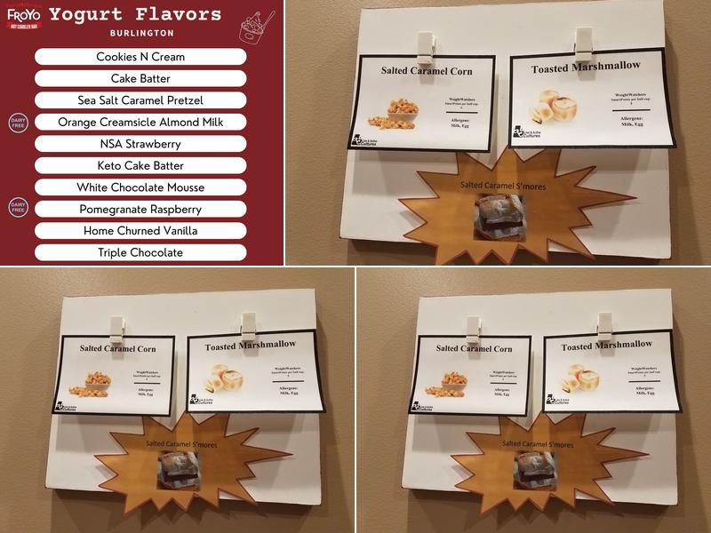 Tickle My Tongue FROYO & Hot Cobbler Menu