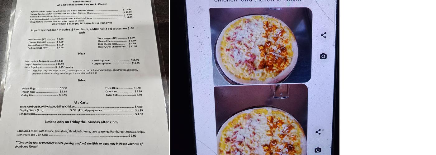 Two Sister's Deli Menu