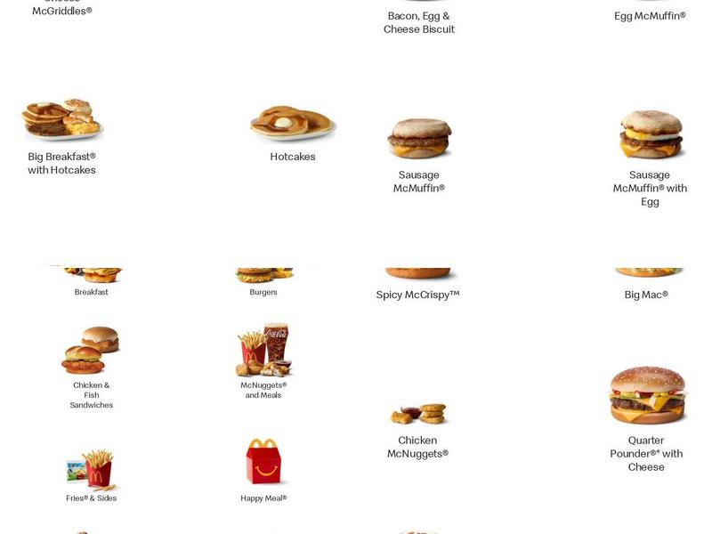 McDonald's Menu