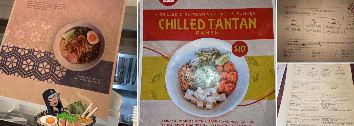 Tajima Ramen North Park Menu