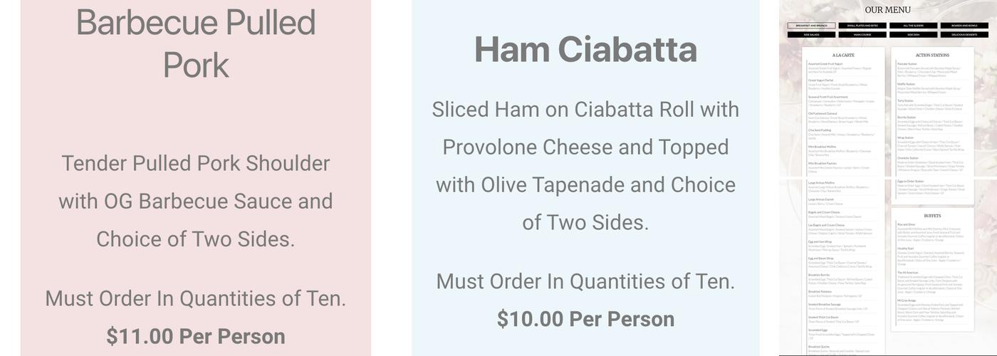 Buckboard Catering & Events Menu