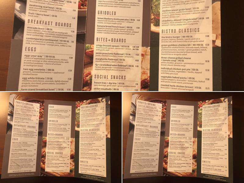 The Bistro Menu