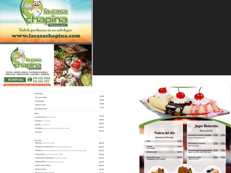 LA CASA CHAPINA RESTAURANT INC Menu