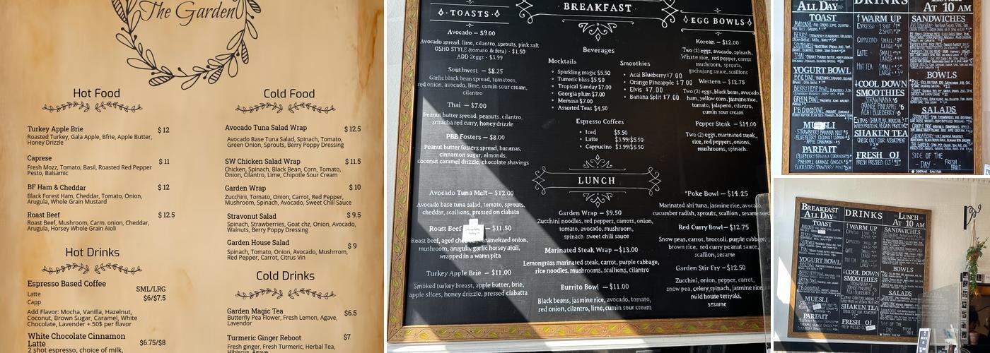 The Garden Menu